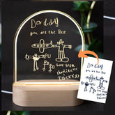kids hand drawing gift for Mom And Dad | Night Light gift for parents| engraved Grandparents Gift| - BBD GIFTS